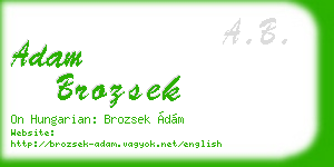 adam brozsek business card